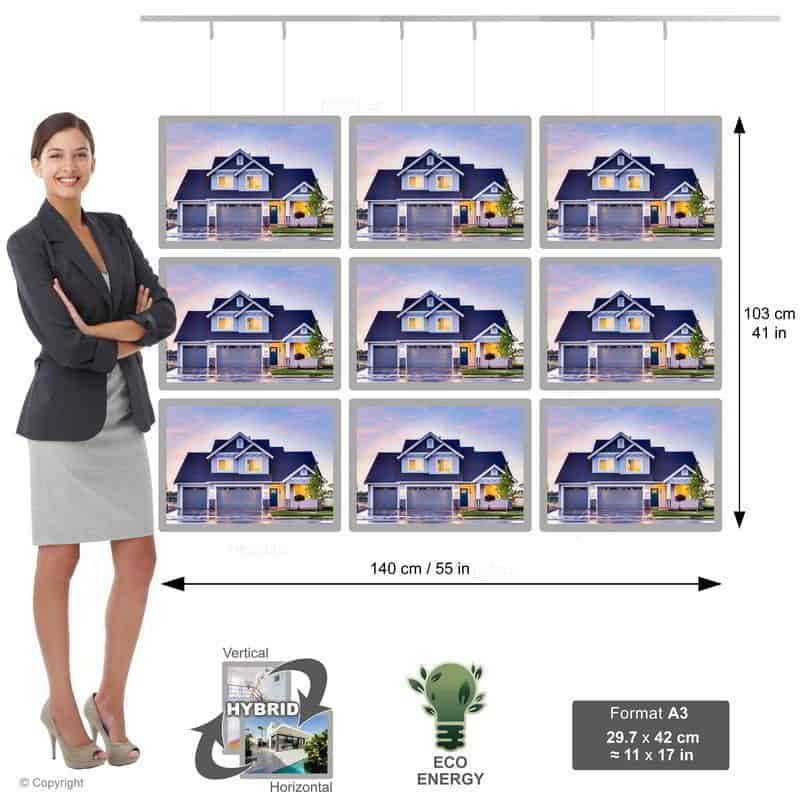 Led Window - NegoLuz New Zealand Porte Affiche Suspendu Vitrine Led A3h 3r3c