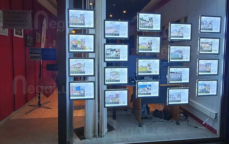 Ecran Vitrine Agence Immobiliere