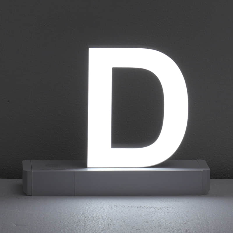 Light Up Letter D